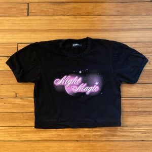 MISBHV cropped black night magic top